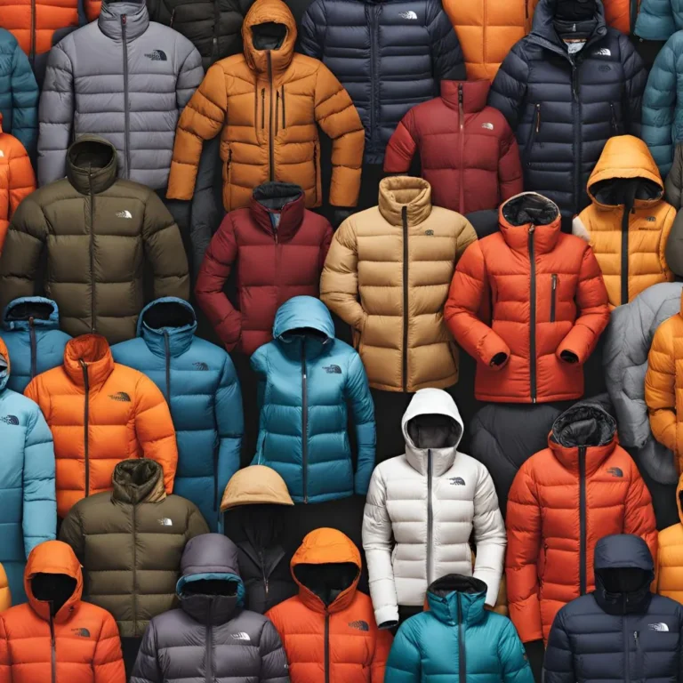 Homme portant un manteau North Face adapté au froid.